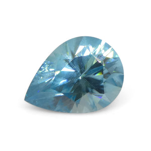 1.55ct Pear Diamond Cut Blue Zircon from Cambodia - Skyjems Wholesale Gemstones