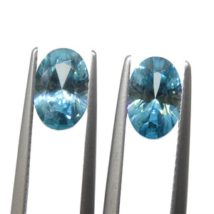 4.21ct Oval Diamond Cut Blue Zircon from Cambodia - Skyjems Wholesale Gemstones