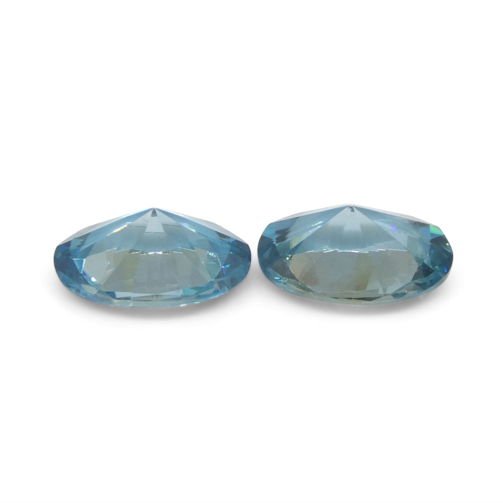 4.21ct Blue Zircon from Cambodia, Oval Master Brilliant Cut Gemstone by SkyJems, Premium Heated Blue Gem