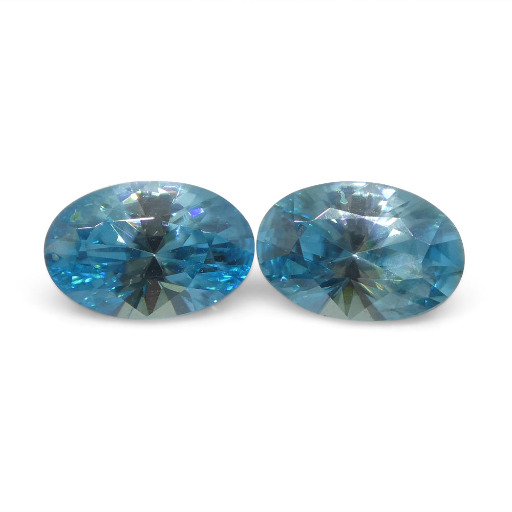 4.21ct Blue Zircon from Cambodia, oval brilliant-cut gemstone by SkyJems, premium earth-mined blue gem