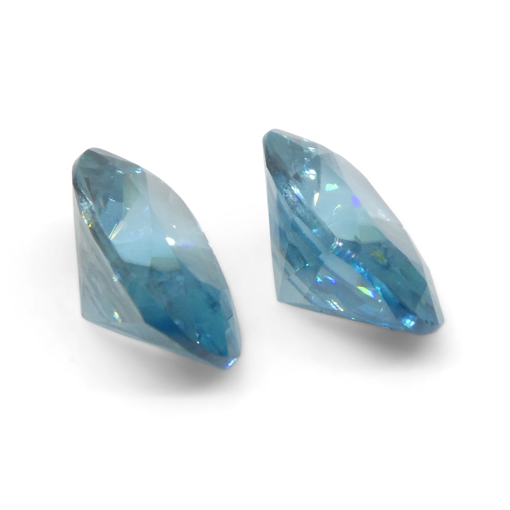 4.21ct Blue Zircon from Cambodia, Oval Master Brilliant Cut Gemstone by SkyJems, Premium Earth-Mined Blue Gem