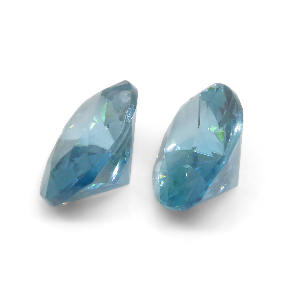 4.21ct Blue Zircon from Cambodia, oval brilliant-cut gemstone by SkyJems, premium earth-mined blue gem
