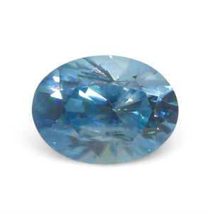 2.72ct Oval Diamond Cut Blue Zircon from Cambodia - Skyjems Wholesale Gemstones