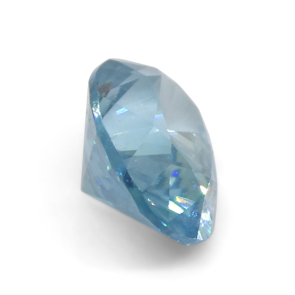 2.72ct Oval Diamond Cut Blue Zircon from Cambodia - Skyjems Wholesale Gemstones