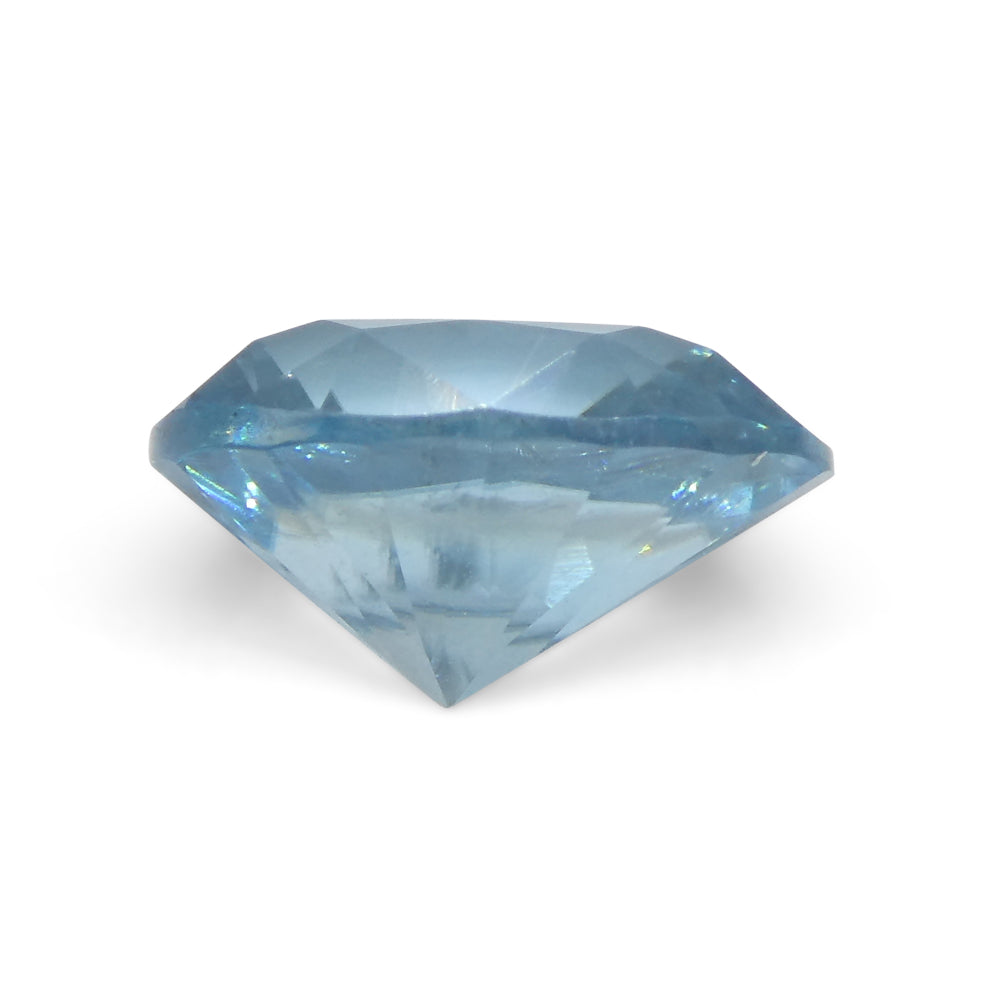 2.72ct Oval Diamond Cut Blue Zircon from Cambodia - Skyjems Wholesale Gemstones