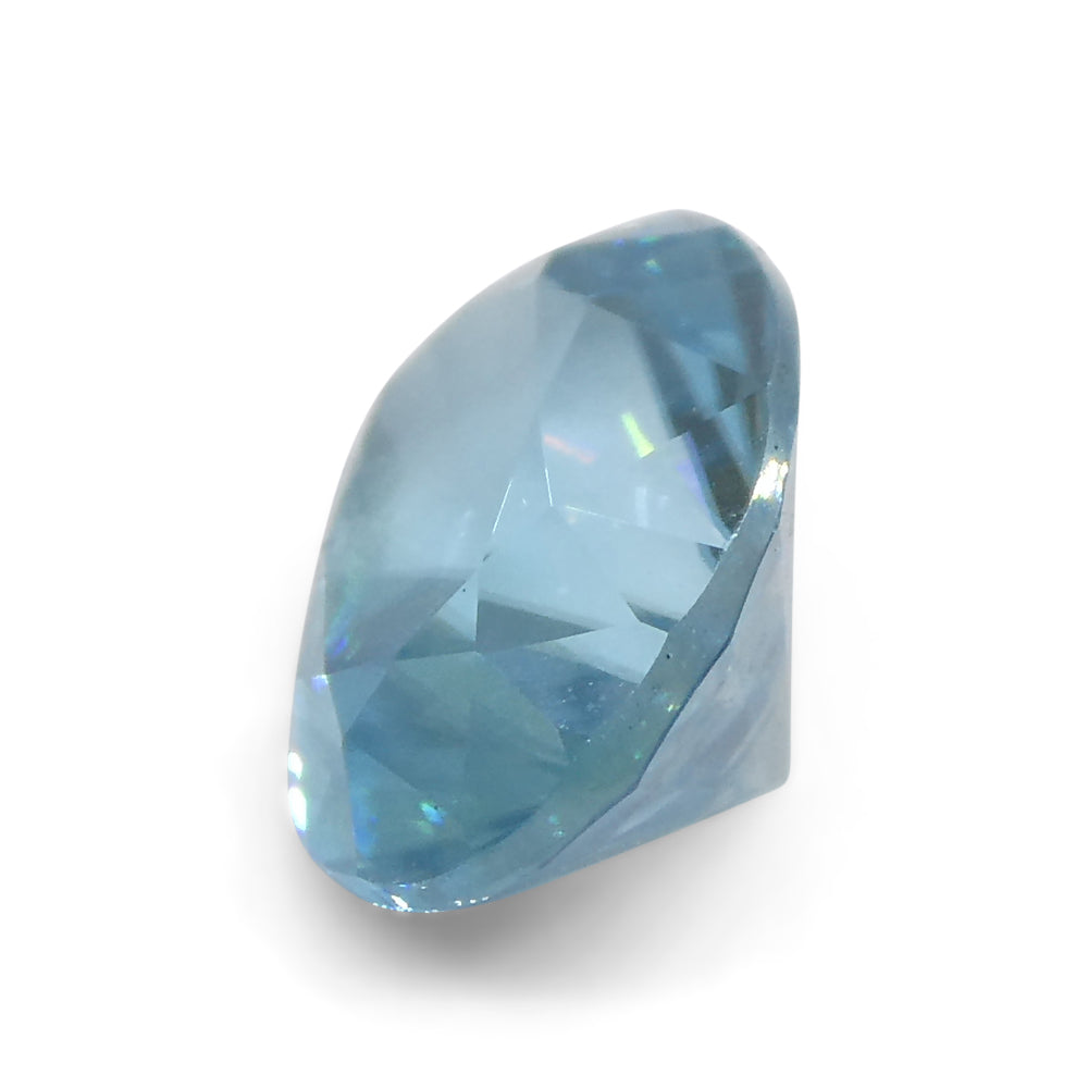 2.72ct Oval Diamond Cut Blue Zircon from Cambodia - Skyjems Wholesale Gemstones