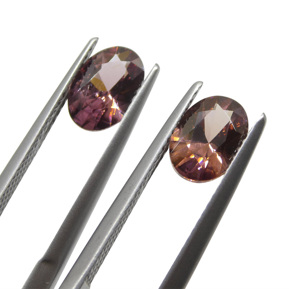 3.21ct Pair Oval Diamond Cut Pink Zircon from Sri Lanka - Skyjems Wholesale Gemstones