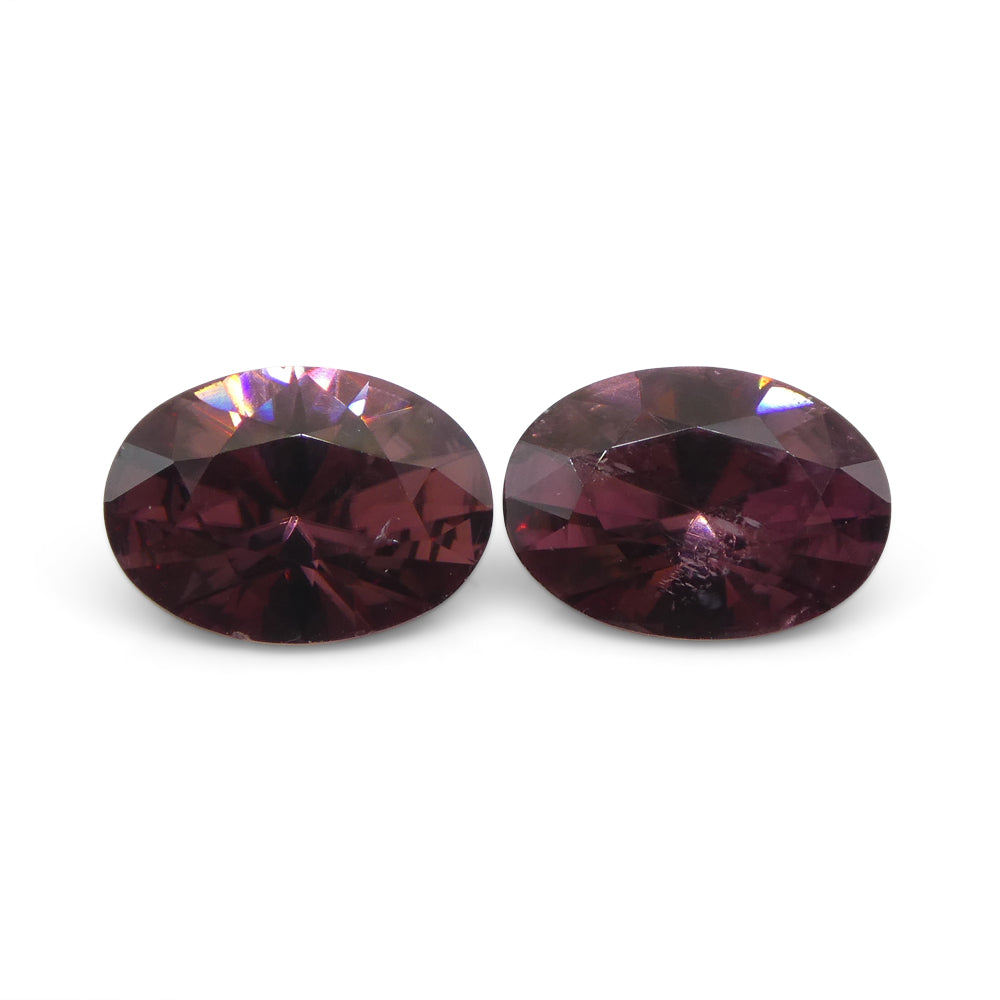 3.24ct Pair Oval Diamond Cut Pink Zircon from Sri Lanka - Skyjems Wholesale Gemstones