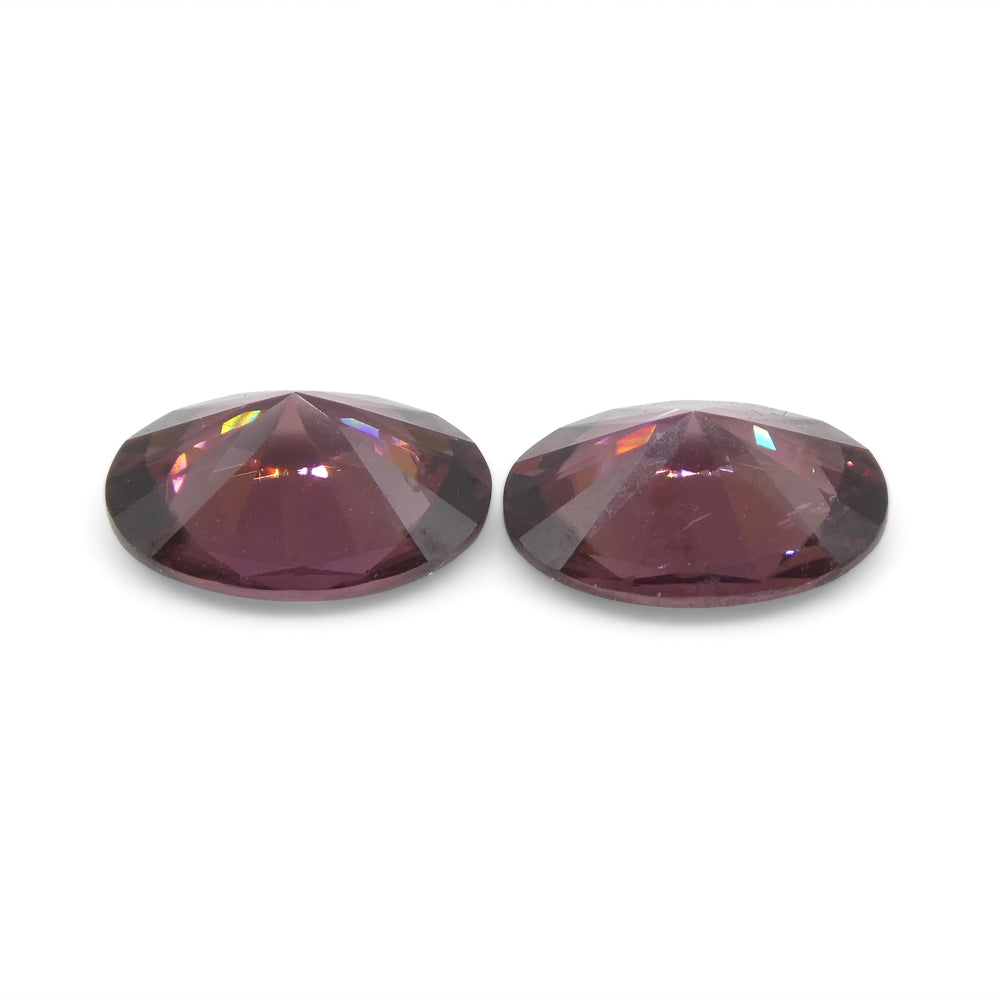 3.24ct Pair Oval Diamond Cut Pink Zircon from Sri Lanka - Skyjems Wholesale Gemstones