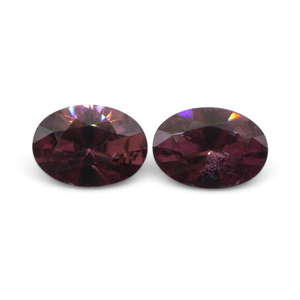 3.24ct Pair Oval Diamond Cut Pink Zircon from Sri Lanka - Skyjems Wholesale Gemstones