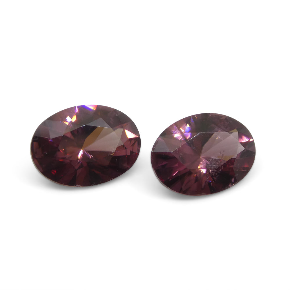 3.24ct Pair Oval Diamond Cut Pink Zircon from Sri Lanka - Skyjems Wholesale Gemstones