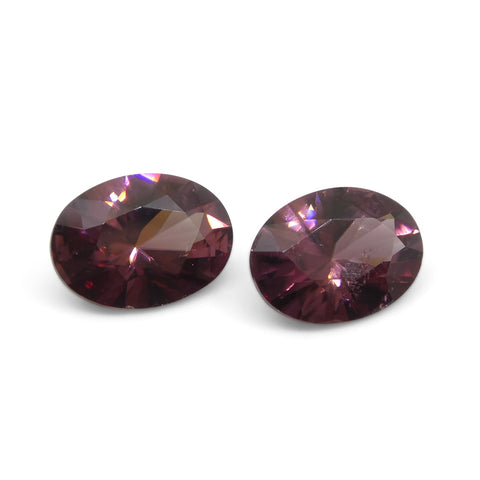 3.24ct Pair Oval Diamond Cut Pink Zircon from Sri Lanka