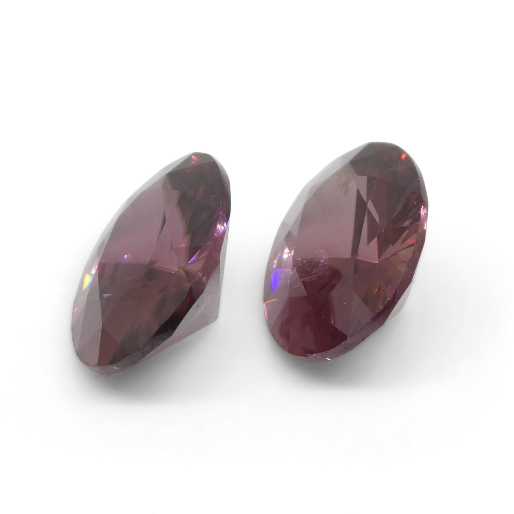 3.24ct Pair Oval Diamond Cut Pink Zircon from Sri Lanka - Skyjems Wholesale Gemstones