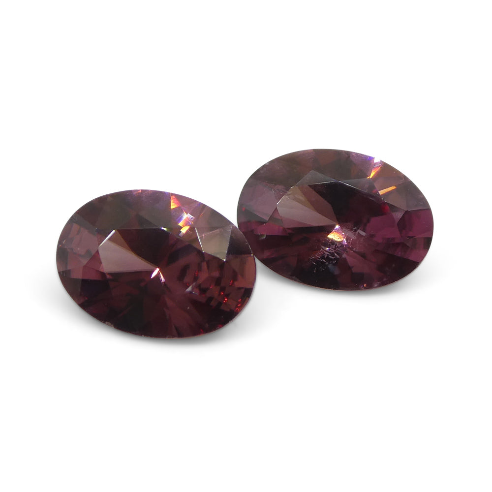 3.24ct Pair Oval Diamond Cut Pink Zircon from Sri Lanka - Skyjems Wholesale Gemstones