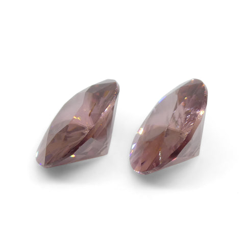 3.73ct Pair Oval Diamond Cut Pink Zircon from Sri Lanka