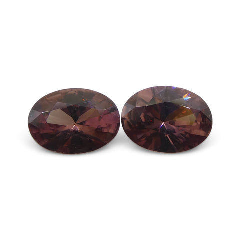3.46ct Pair Oval Diamond Cut Pink Zircon from Sri Lanka