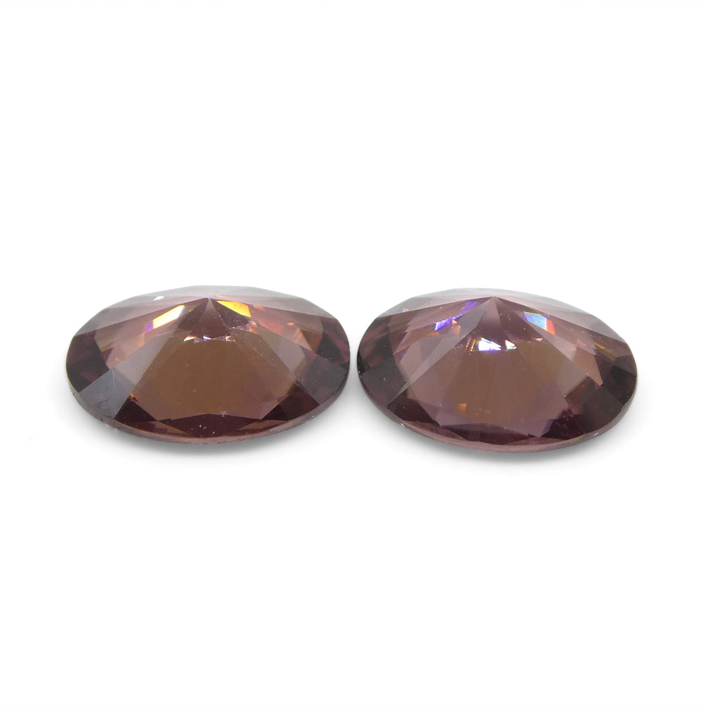 3.46ct Pair Oval Diamond Cut Pink Zircon from Sri Lanka - Skyjems Wholesale Gemstones