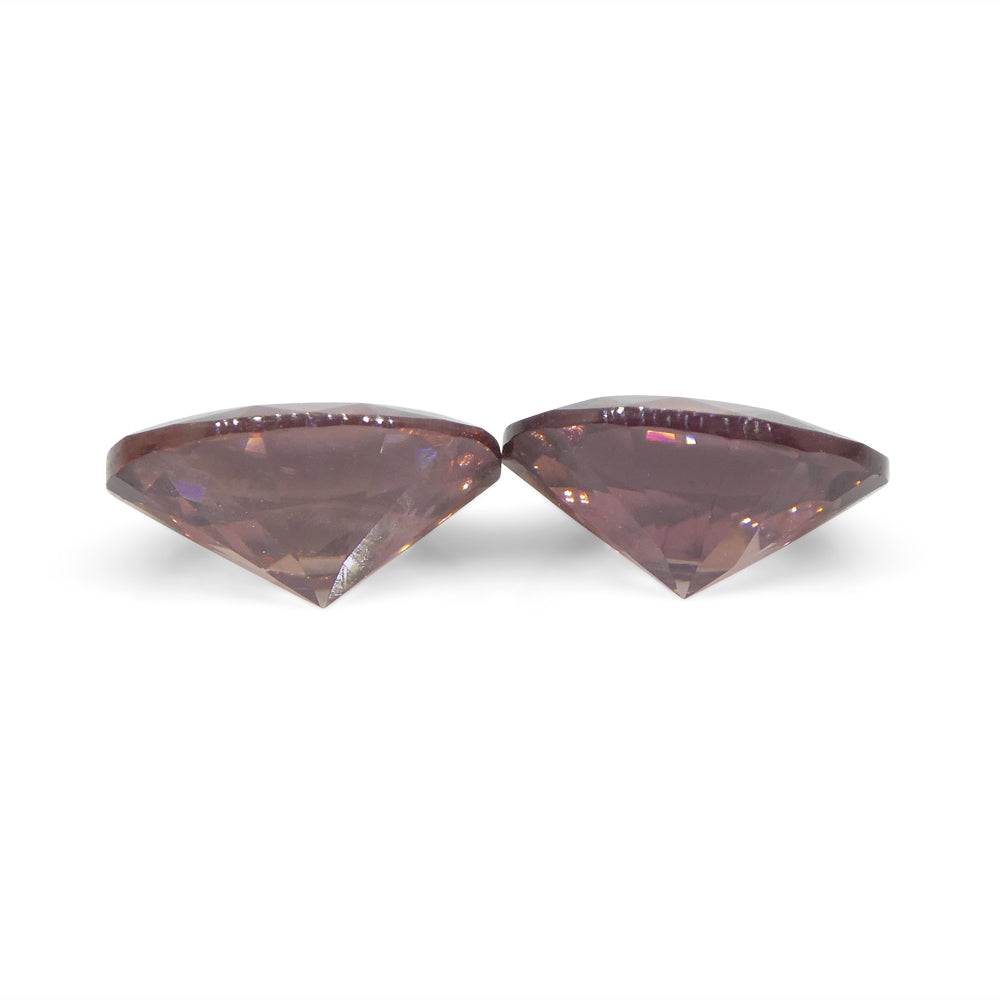 3.54ct Pair Oval Diamond Cut Pink Zircon from Sri Lanka - Skyjems Wholesale Gemstones