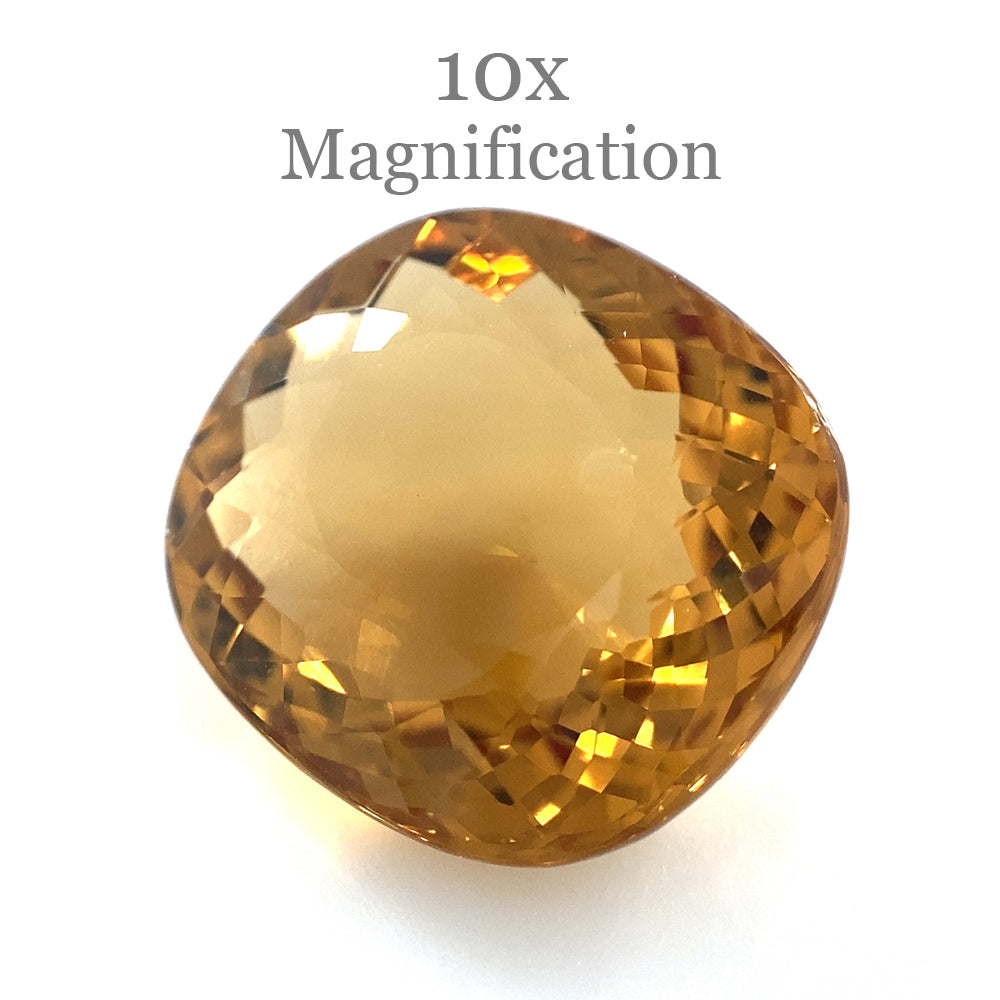 10.75ct Brazilian Golden Yellow Heliodor Beryl Cushion Cut Gemstone by SkyJems Canadian Gem Experts