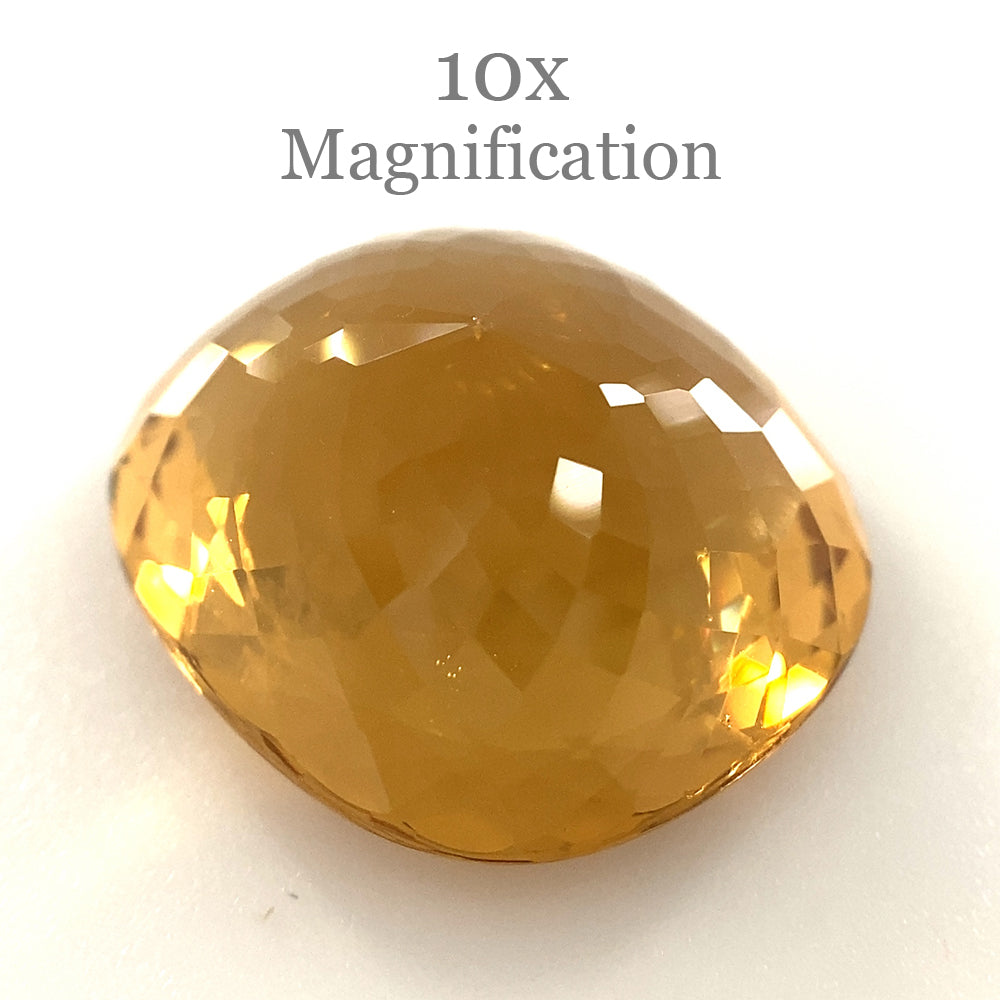 10.75ct Brazilian Golden Yellow Heliodor Beryl Cushion Cut Gemstone by SkyJems Canadian Gem Experts