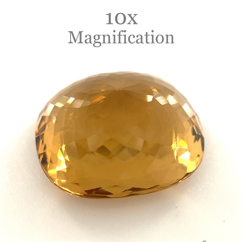 10.75ct Brazilian Golden Yellow Heliodor Beryl Cushion Cut Gemstone by SkyJems Canadian Gem Experts