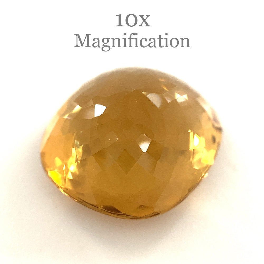 10.75ct Brazilian Golden Yellow Heliodor Beryl Cushion Cut Gemstone by SkyJems Canadian Gem Experts