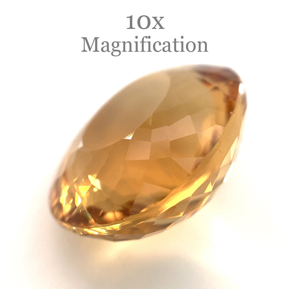 10.70ct Brazilian Golden Yellow Heliodor Beryl Cushion Cut Gemstone by SkyJems Canadian Gem Experts