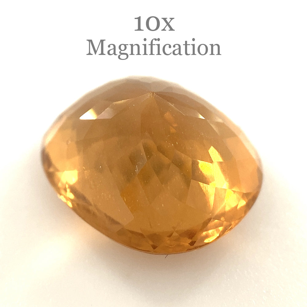 9.25ct Brazilian Golden Yellow Heliodor Beryl Cushion Cut Gemstone by SkyJems Canadian Gem Experts