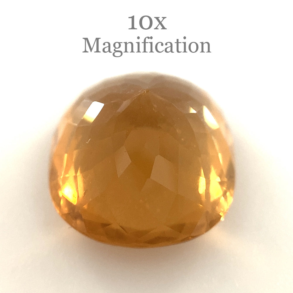 9.25ct Brazilian Golden Yellow Heliodor Beryl Cushion Cut Gemstone by SkyJems Canadian Gem Experts