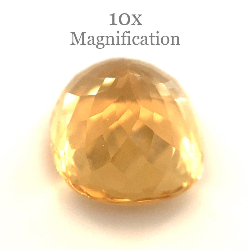 5.95ct Brazilian Golden Yellow Heliodor Beryl Cushion Cut Gemstone by SkyJems Canadian Gem Experts