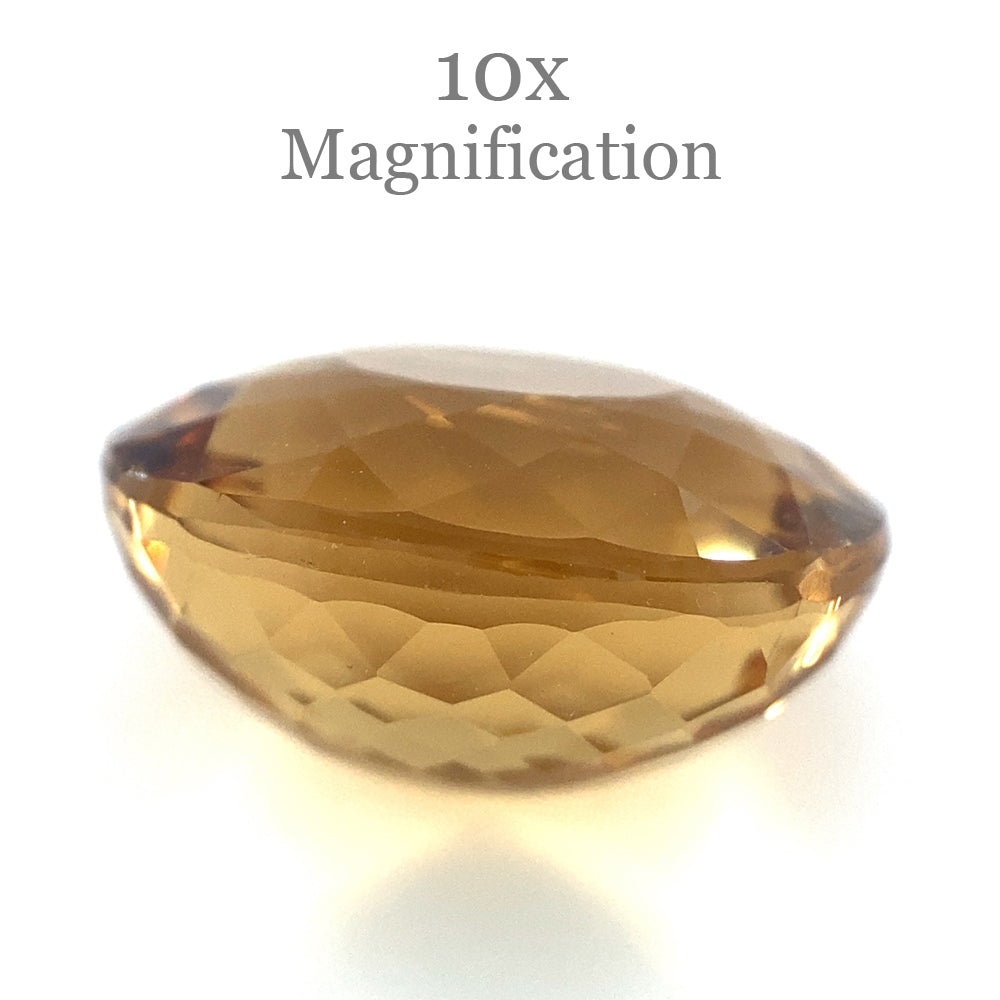 SkyJems 8.40ct Brazilian Golden Yellow Heliodor Beryl, cushion-cut mixed gem in warm orange-yellow hues