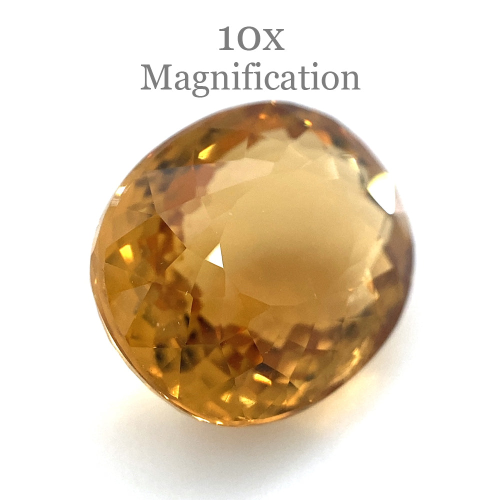 SkyJems 8.40ct Brazilian Golden Yellow Heliodor Beryl, cushion-cut mixed gem in warm orange-yellow hues