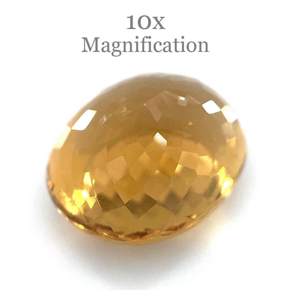 SkyJems 8.40ct Brazilian Golden Yellow Heliodor Beryl, cushion-cut mixed gem in warm orange-yellow hues
