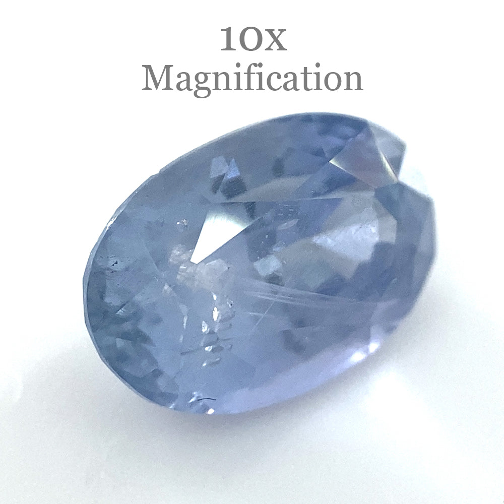 3.18ct Purplish Blue Oval Sapphire from Myanmar, unheated premium gemstone by SkyJems Canadian gem experts
