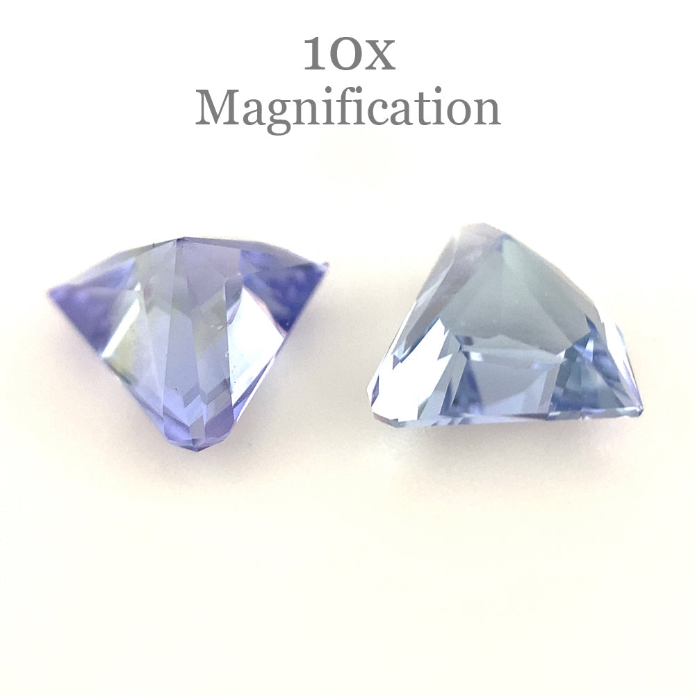 SkyJems 1.6ct Tanzanite Fan Precision Cut Pair: Vibrant Violet-Blue Gemstone from Tanzania, Collector's Gem