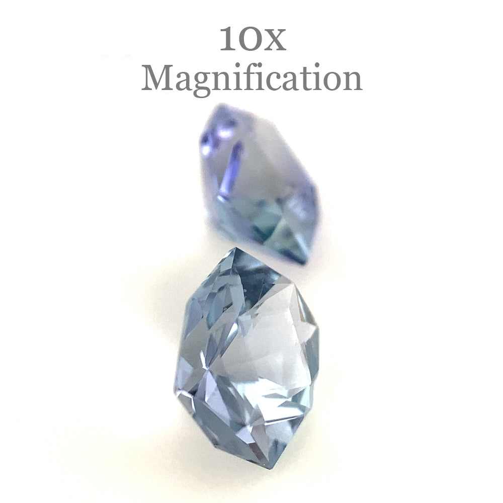 SkyJems 2.5ct Cushion Tanzanite Precision Cut Pair, vivid violet-blue Tanzania gemstone for fine jewelry